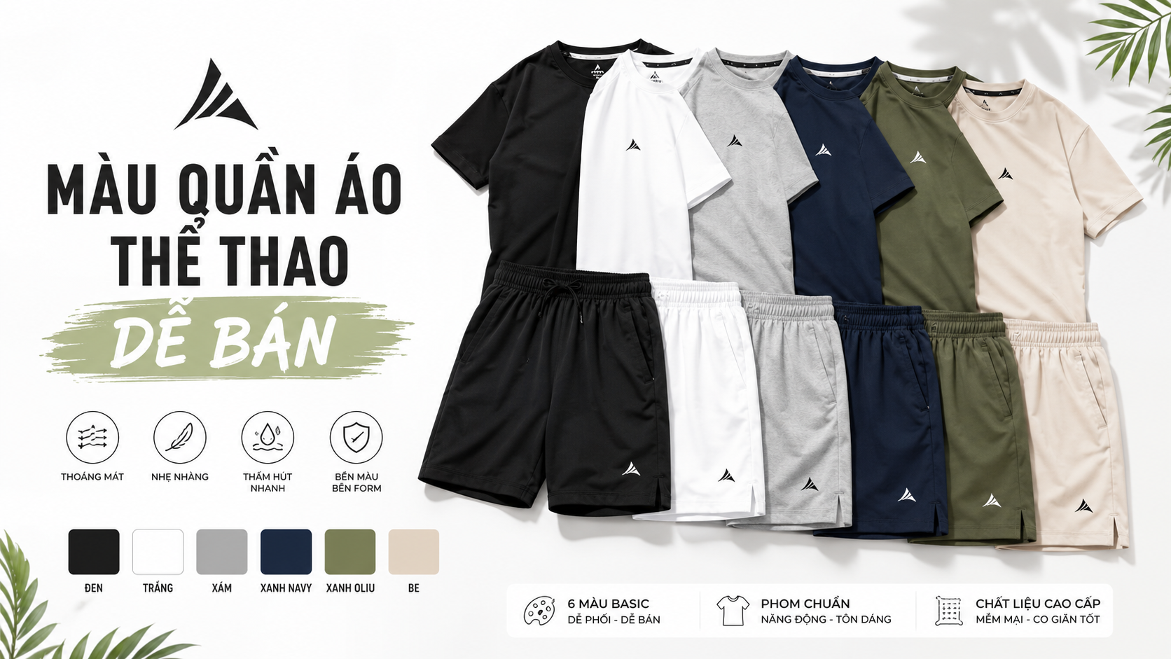 Những màu quần áo thể thao dễ bán nhất cho shop mới kinh doanh