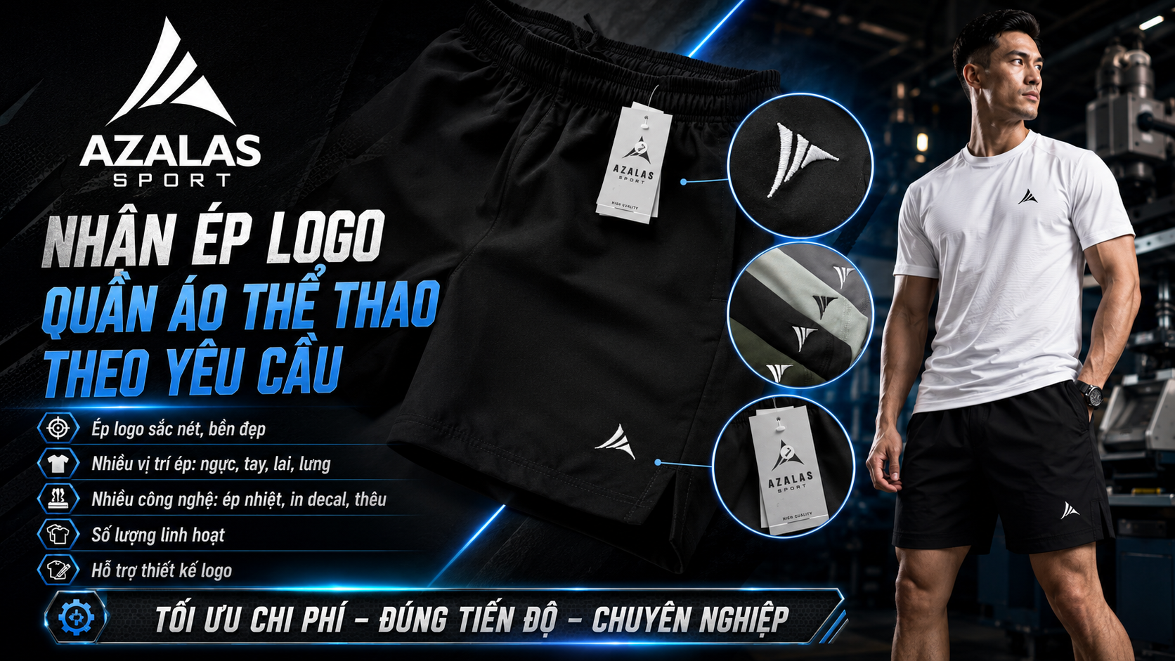 Nhận Ép Logo Quần Áo Thể Thao Theo Yêu Cầu