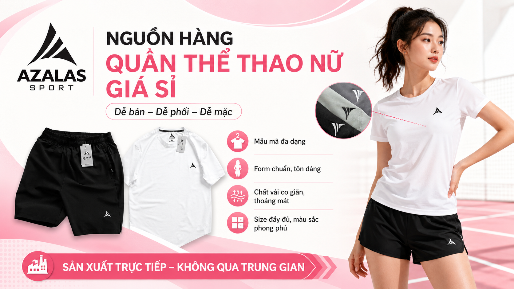 Nguồn hàng quần thể thao nữ giá sỉ