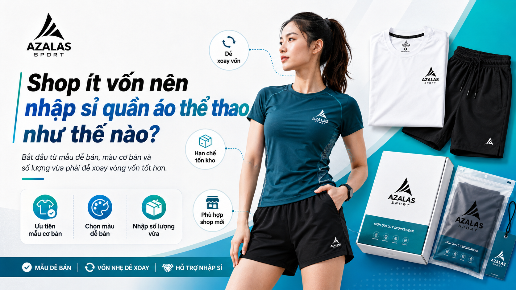 Shop ít vốn nên nhập sỉ quần áo thể thao như thế nào?